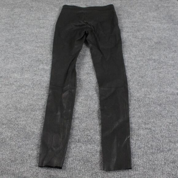 Mackage Pants Womens 4 S Genuine Lamb Leather Skinny Black Moto Biker Riding - Picture 2 of 13